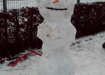 Schneemann bauen
