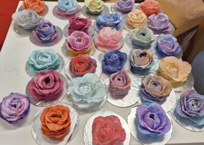 Rosen aus Wattepads